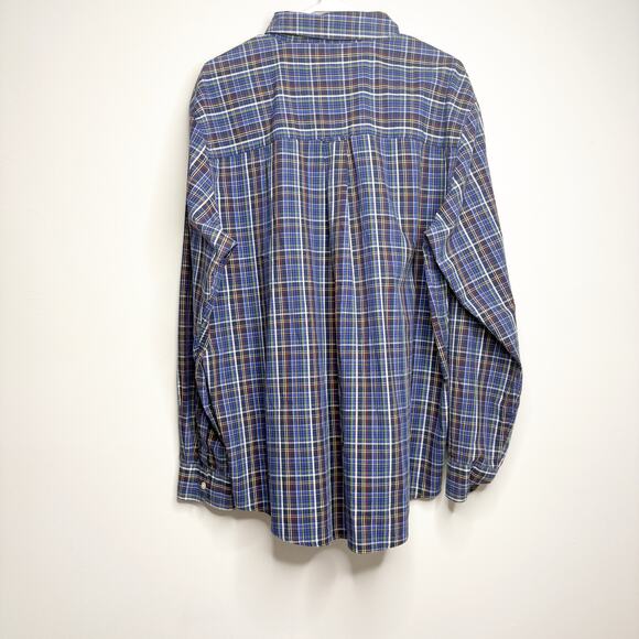 Chaps Men’s XL Button Down Shirt Plaid Long Sleeve Casual Easy Care - Picture 3 of 8